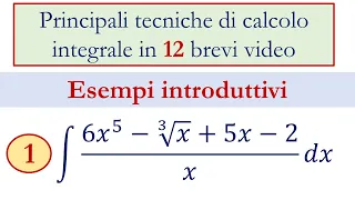 1 - Integrali indefiniti - Introduzione e casi semplici