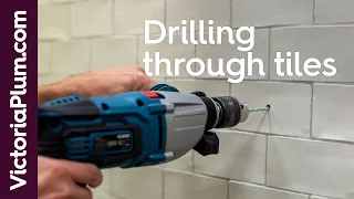 How to drill through tiles without cracking - tiling tips from VictoriaPlum.com