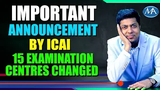 ICAI Latest Announcement | 15 Exam Centres changed in Lucknow , Hyderabad, Secundarabad