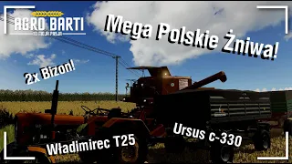 ☆Mega Polskie Żniwa! 2x Bizony w akcji✔ Władimirec i ciapek w odwozie ☆Agro Barti ▶FS19