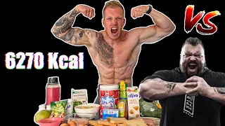 POLIZIST vs WORLDs STRONGEST MAN! (6500 Kcal essen & Kraft Vergleich)