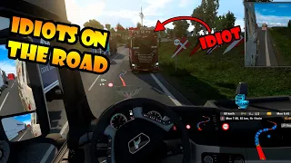 🔥 IDIOTS on the road #16 - too much traffic on the road || FUNNY MOMENTS (TruckersMP)