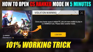 Since Your Honor Score is 95 Below Cs Ranked Problem Free Fire | Cs Ranked Honor Score Problem