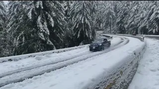 Snow blankets large portion of Bay Area, causing road closures across the region