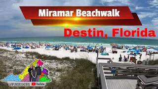 Miramar Beachwalk Near Destin, Florida | Huge Crowds | Beautiful Beach