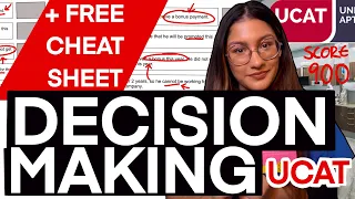 UCAT Decision Making: How I SCORED 900 + resources / DO THIS NOW