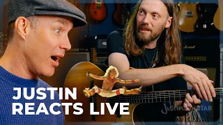 Justin REACTS: Mike Dawes JUMP (Van Halen Cover Live) * Fingerstyle Insanity!