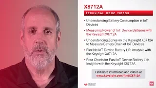 Measuring Power of IoT Device Batteries with the Keysight X8712A