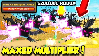 I Spent $200,000 ROBUX On The MAXED MULTIPLIER In Strongest Punch Simulator!! (Roblox)