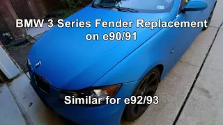 BMW e90 3 Series Fender Replacement