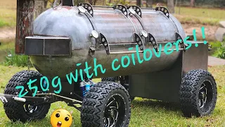 Texas 250 cart smoker with independent suspension