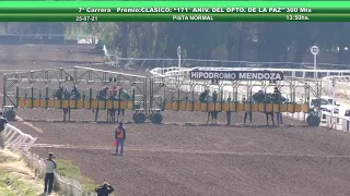 7º Carrera   Premio:CLÁSICO: “171° ANIV. DEL DPTO. DE LA PAZ”  300 Mts