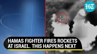 Hamas Fighter Launches Rocket Attack On Ashkelon; Watch What Israeli Warplane Did Next