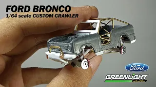 1970 FORD BRONCO LIFTED CRAWLER - GREENLIGHT DIECAST CUSTOM