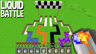 WHICH LIQUID is FASTER LAVA or WATER or PORTAL or ENDER in Minecraft ? LIQUID BATTLE !