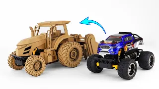 How to Make RC Tractor with Cardboard!