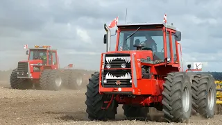 Massey Ferguson 4840 in field Cultivating w/ BIG Cultivators | PURE SOUND | Danish Agriculture