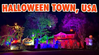 HALLOWEEN TOWN, USA - HAUNTED REVEAL (4K Drone)