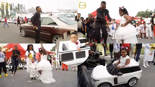 Rev Obofour & Wife Blow Cash At Their Children's Bday Party, Share TV Sets And Fridges to Kids