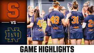 Syracuse vs. Notre Dame Game Highlights | 2024 ACC Women’s Lacrosse