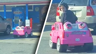 This Kid Found a Creative Way to Get to the Store