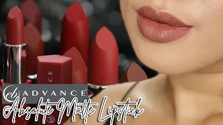 EB Advance Absolute Matte Lipstick Lip Swatches LUNA