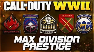 Getting ALL divisions MAX prestige in Call Of Duty WW2! What Happens? (COD WWII Gameplay)