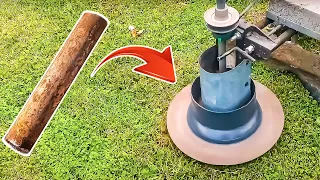 From a rusty pipe - improvement of the rotary mower | DIY rotary mower to walk-behind tractor part 4