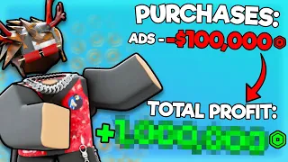 I spent $100,000 ROBUX on my game and made…