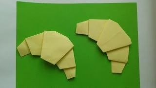 easy origami croissant оригами круассан