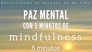 Meditación guiada MINDFULNESS ✨ 5 minutos de PAZ MENTAL