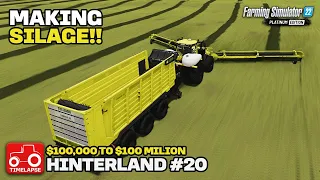 MAKING SILAGE AND ANOTHER NEW FIELD!! [Hinterland $100,000 To $100 Million] FS22 Timelapse # 20
