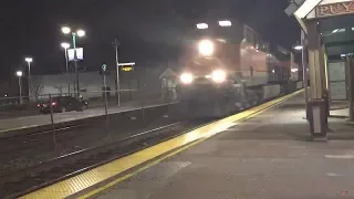 BNSF grain train in Puyallup WA with a Nathan P5 horn!