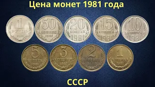 Реальная цена монет СССР 1981 года.