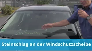 Steinschlag an der Windschutzscheibe