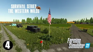 Making Big $$$ on Silage! New House & Cow Barn! Survival Series The Western Wilds Episode 4 (FS22)