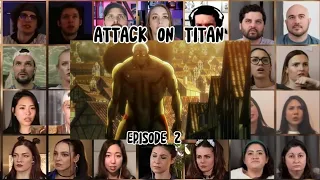 Attack on Titan Episode 2 Reaction Mashup | S1