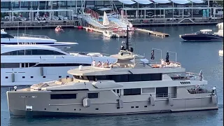 M/Y GIRAUD LUXURY CHARTER YACHT ADMIRAL YACHT ITALY DOCKING IN MONACO @emmansvlogfr