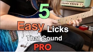 5 Easy Licks That Sound PRO ( With Tabs)