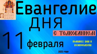 Евангелие дня с толкованием 11 февраля 2022 года