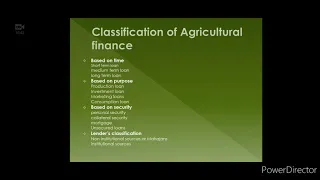 AGRICULTURAL FINANCE PART 1