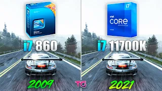 i7 1st 860 vs i7 11th 11700K - 12 Years Difference