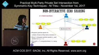 ACM CCS 2017 - Practical Multi-Party Private Set Intersection [...] - Ni Trieu