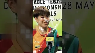 What's got Wang Yidi smiling like that at #ITTFWorlds2023? #Shorts