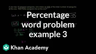 Percent word problem example 3 | Ratios, rates, and percentages | 6th grade | Khan Academy