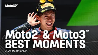 Moto2™ & Moto3™ Best Moments! 🙌 | 2024 #CatalanGP