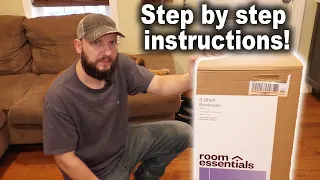 How to Assemble Room Essentials 5 Shelf Bookcase from Target