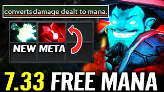 RIGHT CLICK HEAL MANA - New meta Storm Spirit 7.33 Dota 2 Insane Build