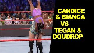 WWE 2K22 Candice Lerae & Bianca Belair vs Tegan Nox & Doudrop - Tag Elimination