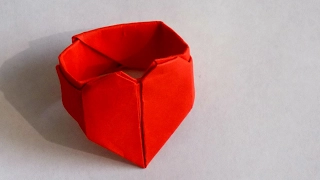 как сделать оригами кольцо с сердцем / оригами из бумаги кольцо
